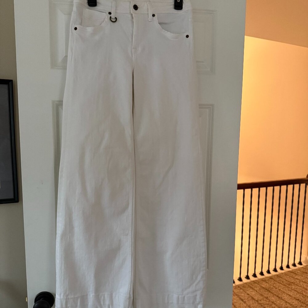 **Burberry White Flare Jeans**